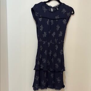 Aqua Blue Tiered Ruffled Mini Dress